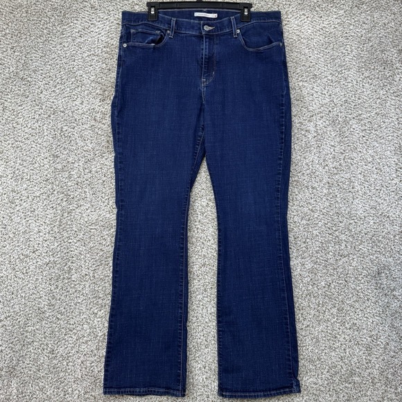 Levi's Denim - Levi's Classic Bootcut Jeans Women's Size 16 Dark Wash Med Rise Cotton Pockets